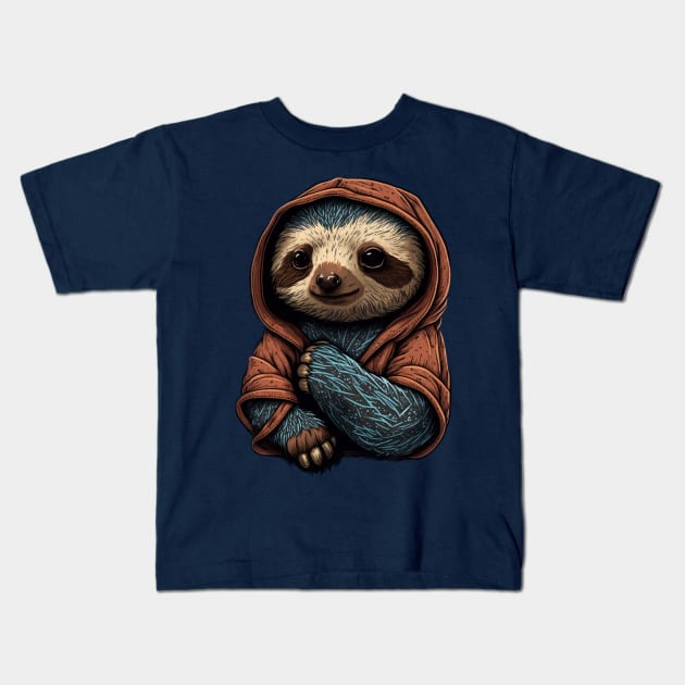 Hooded Sloth Kids T-Shirt by Starry Street